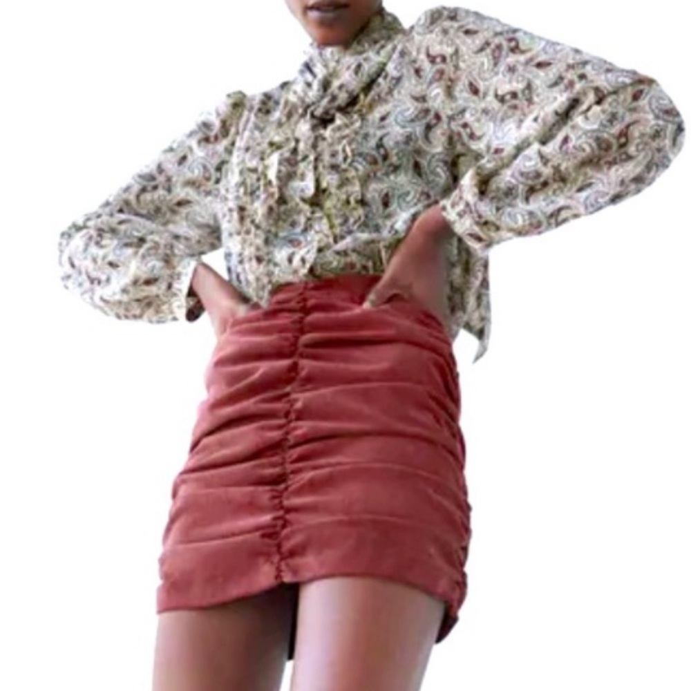 Zara Ruched Mini Skirt
